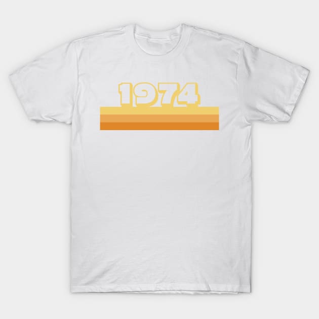 1974 classic vintage design T-Shirt by wobblyfrogs